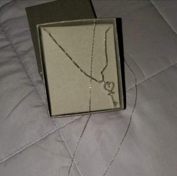 14K White Gold Chain With 10k White Gold Pendant